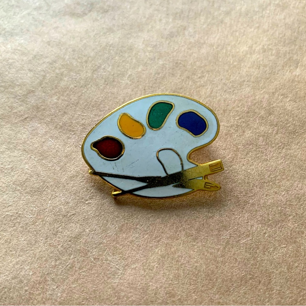 Vintage Artist Palette Pin